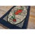 Textile 1890s Gray Blue Medallion Folk Art Antique American Hooked Woven Wool Small Rug For Sale - Image 7 of 8