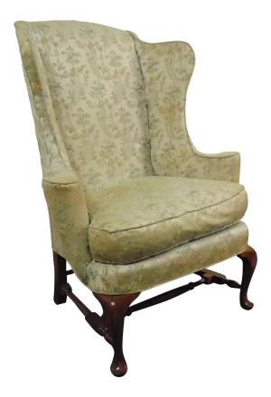 Benchmade Queen Anne Walnut Wing Chair