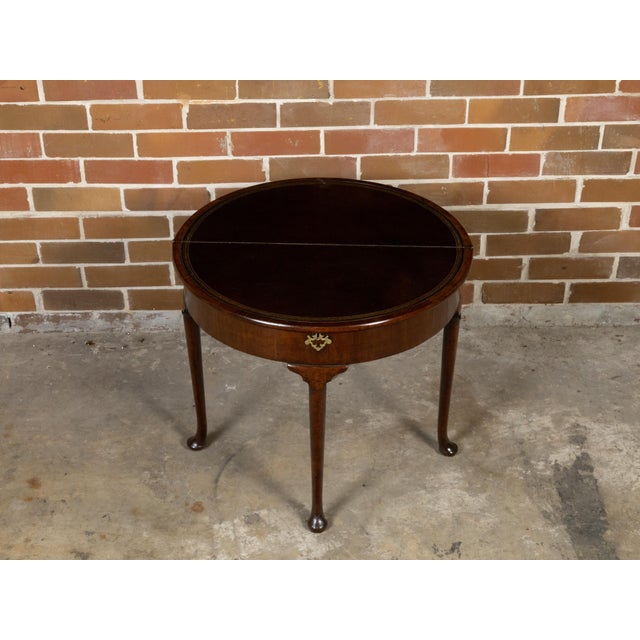 Wood English Georgian Period 1820s Demilune Flip Top Console Table with Compartment For Sale - Image 7 of 12
