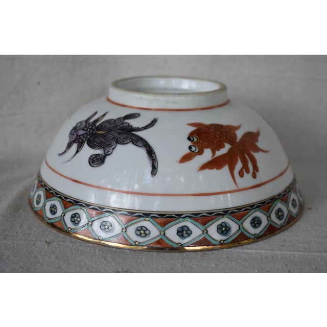 Vintage Chinese Koi Bowl For Sale - Image 4 of 7