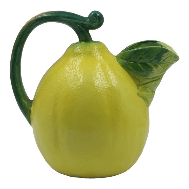 Vintage MCM the Haldon Group Ceramic Lemon Pitcher For Sale