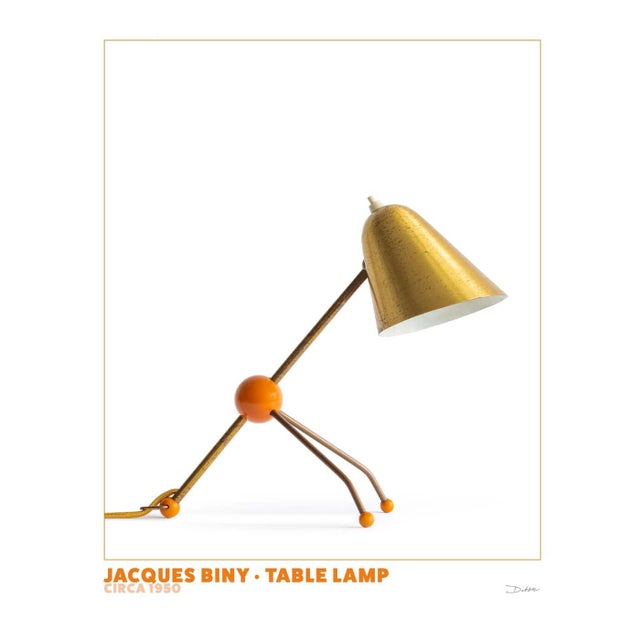 Jacques Biny Table Lamp - Mid-Century Design Photography (16x20) For Sale