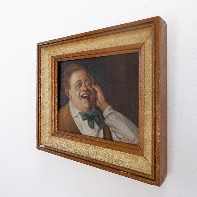 Painting on canvas Signed by Max Verveert - Belgian painter Wall decoration - Art - Portrait Dimensions: 19 x 24 cm /...