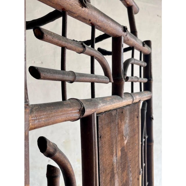 Japanese Wardrobe in Bamboo and Cast Iron by Perret Vibert, 1900 For Sale - Image 3 of 3