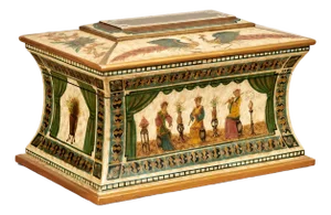 Vintage Chinoiserie Large Painted Box or Casket