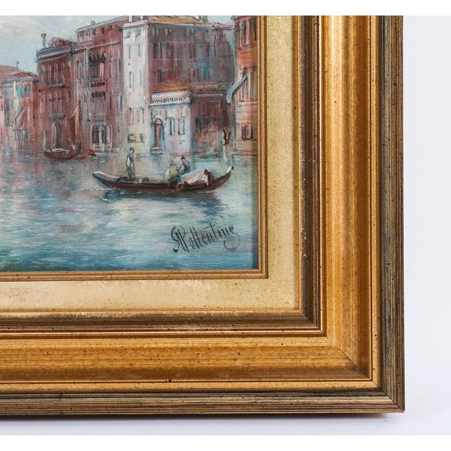 Alfred Pollentine, Grand Canal Mocenigo Palace in Venice, 19th Century, Oil Painting on Canvas For Sale - Image 8 of 14