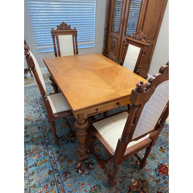 Renaissance Antique Oak Draw Leaf Table For Sale - Image 3 of 14