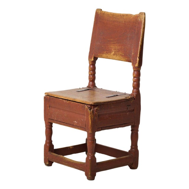 Antique Early 19th Century Swedish Folk Art Chair For Sale