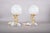 Winged Figure Table Lamps with Frosted Glass Globes, 1980s, Set of 2 For Sale - Image 6 of 15