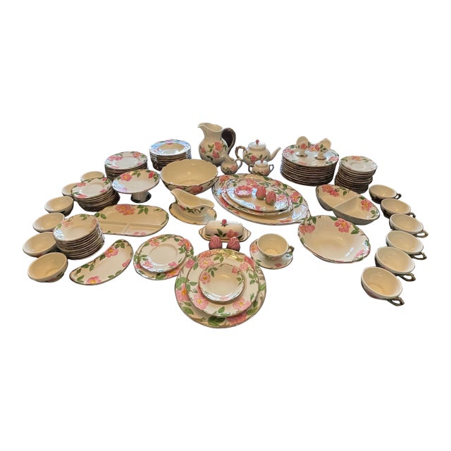 Vintage Franciscan Ware Desert Rose China 108 Pieces For Sale