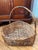 Farmhouse Large Antique Heart-Shaped Bamboo Basket With Handle For Sale - Image 3 of 10