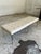 Knoll Tufted Cream Leather and Chrome Bench by Florence Knoll for Knoll For Sale - Image 4 of 6