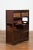 Mid 20th Century Vintage Zebra Wood Japanese Cabinet with Sliding Doors and Curving Open Shelves For Sale - Image 5 of 12