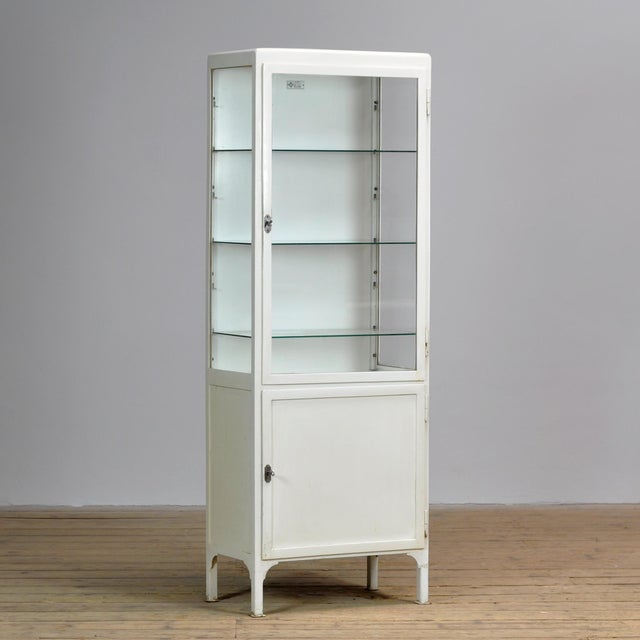 Vintage Medical Cabinet in Glass and Iron, 1970s For Sale - Image 10 of 10