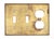 Vintage Brass Duplex Outlet Gang Light Switch Plate Cover For Sale - Image 4 of 4