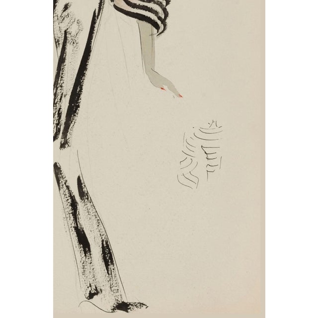 Black Vintage French Fashion Art Print – Art Deco Couture Illustration, 18" X 24" For Sale - Image 8 of 9