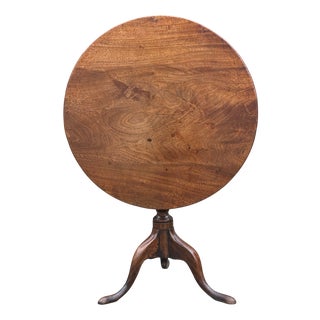 18th Century George III Mahogany Tripod Table, 1790 For Sale