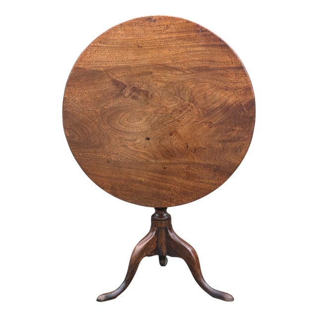 18th Century George III Mahogany Tripod Table, 1790 For Sale