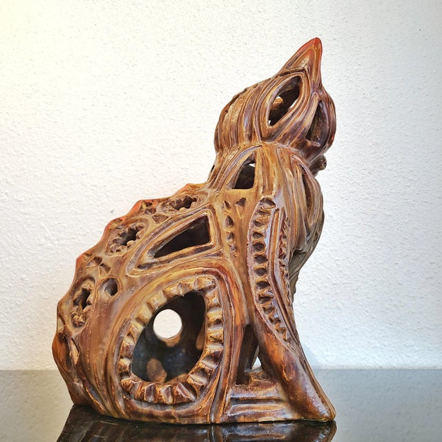 1960s Alvino Bagni Abstract Cat Sculpture (Italy) For Sale - Image 5 of 11