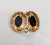 Black Vintage 1980s Signed Panetta Oval Goldtone Cabochon Faux-Onyx Clip Earrings-2 Pieces For Sale - Image 8 of 8