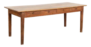 Rustic 19th Century Swedish Work Table Console With Four Drawers