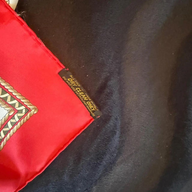 1990s "Messageries Et Diligences" Carré Silk Scarf by Celine Paris For Sale - Image 9 of 13