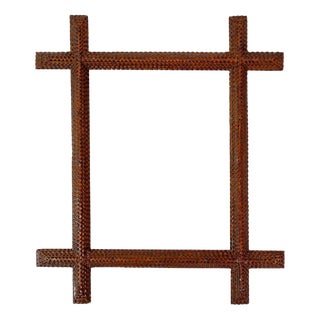 19th Century Tramp Art Wall Mirror, Austria, 1880s For Sale