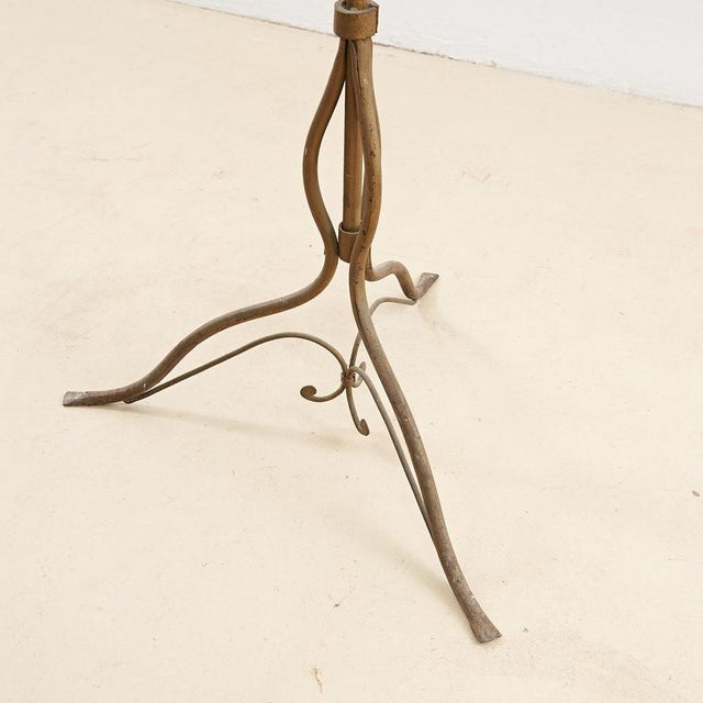 Wrought Iron Coat Hanger with Original Lacquering For Sale - Image 3 of 5