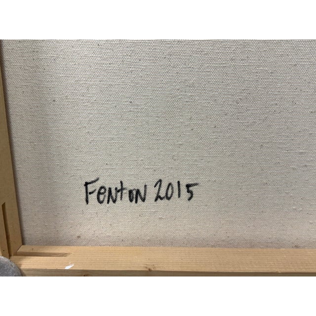 Circa 2015 John Fenton Abstract Original Painting, Signed For Sale - Image 12 of 12