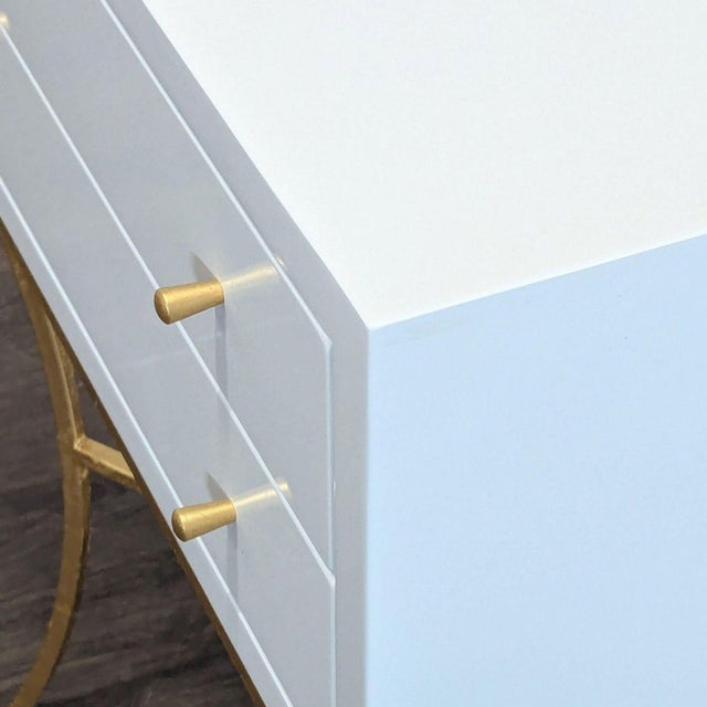 Wood Worlds Away Lacquer End Table/Nightstand For Sale - Image 7 of 8