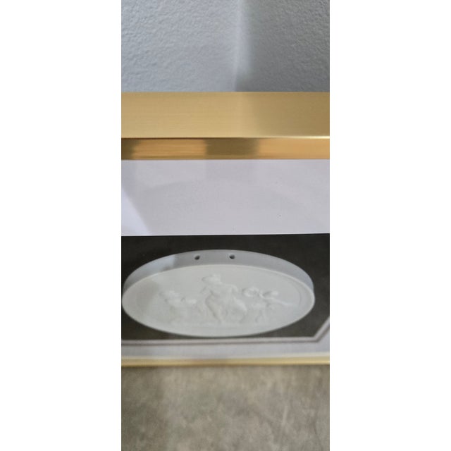 Regal Royal Copenhagen “Four Seasons – Spring” Neoclassical Bisque Wall Plaque After Thorvaldsen, Framed For Sale In Dallas - Image 6 of 7