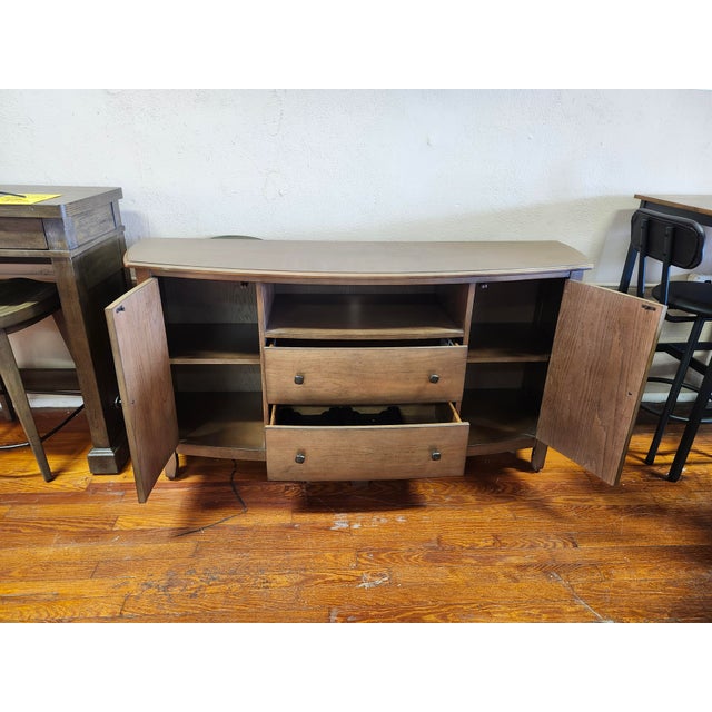 Wood Hammary Primo III Collection Entertainment Console Tv Stand Media Cabinet Attributed For Sale - Image 7 of 17
