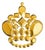 Trifari Gold Crown Brooch Vintage Matte Tm Retro Pin For Sale