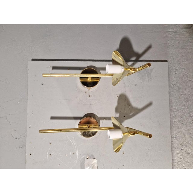 Sphere Wall Lamps in Brass and Glass, Set of 2 For Sale - Image 6 of 13