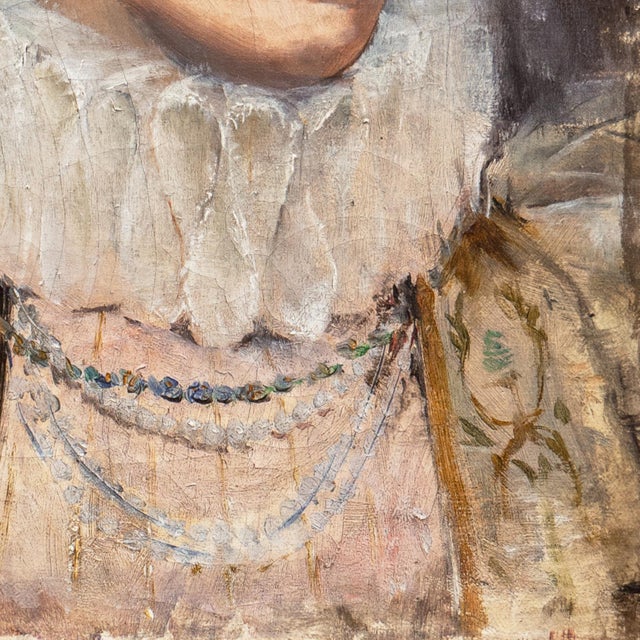 'Young Woman in Costume' by Georges Antoine Rochegrosse, 1881, Société Des Artistes Français For Sale - Image 9 of 12