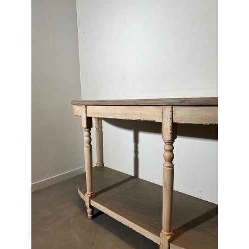 Vintage Half Moon Console Table For Sale - Image 3 of 6