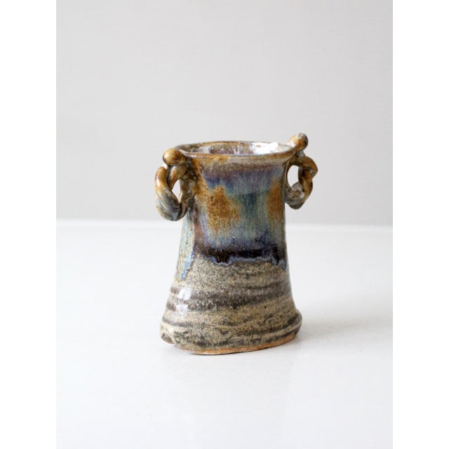 Mid 20th Century Vintage Studio Pottery Vase For Sale - Image 5 of 11