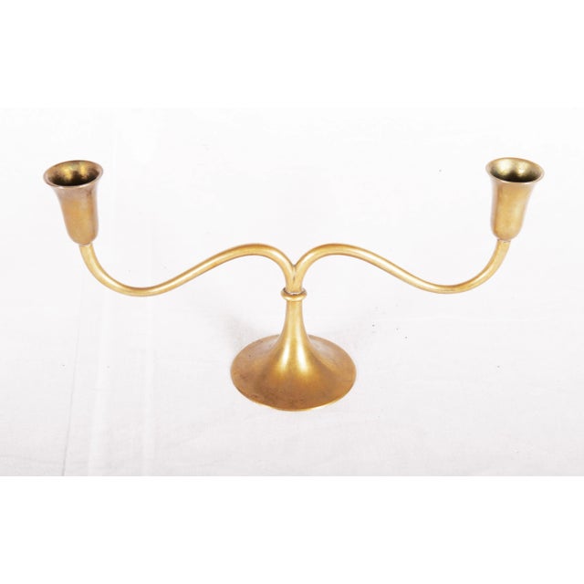 Franz Hagenauer Art Deco Double Candlestick by Franz Hagenauer for Hagenauer Wien, 1930s For Sale - Image 4 of 4