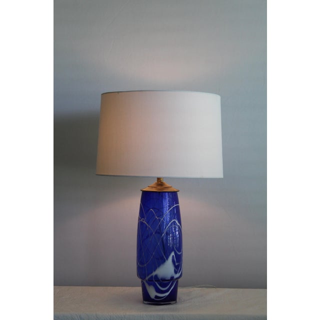Cobalt Blue Murano Glass Table Lamp Chairish