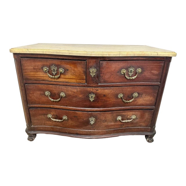 Don Ruseau 19th Century French Style 4 Drawer Chest With Faux Marble Top For Sale