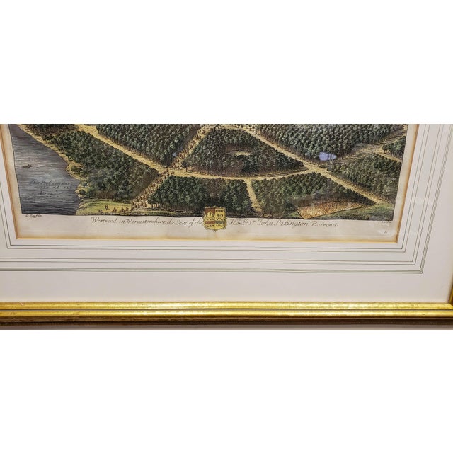 Set of 4 18th-Century Kip & Knyff Hand-Colored Country House Engravings - Framed For Sale - Image 14 of 17