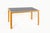 Danish table, designed by Thygesen and Sorensen for Magnus Olesen, 1970s. Model DK 7870, rectangular, with curved solid...