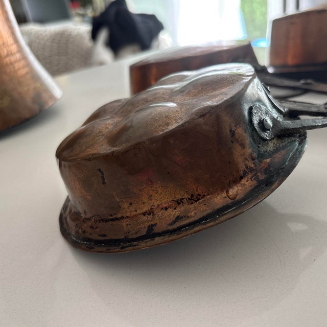 18th Century Antique Hand Forged Copper & Iron Cookware Set- 3 Pieces For Sale - Image 5 of 12