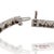 Vintage 18k 750 White Gold Natural Diamond Engraved & Milgrain Tennis Bracelet For Sale - Image 9 of 13