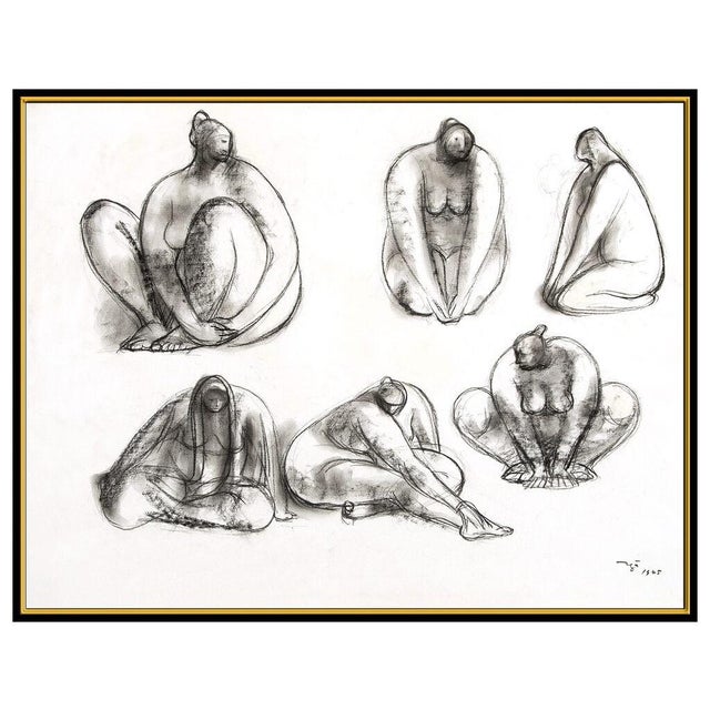 Message us to inquire about custom framing options! (Included for free with every purchase) The artwork here, "Study for...