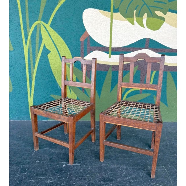 African South African Dutch Cape Riempie Chair Pair For Sale - Image 3 of 14