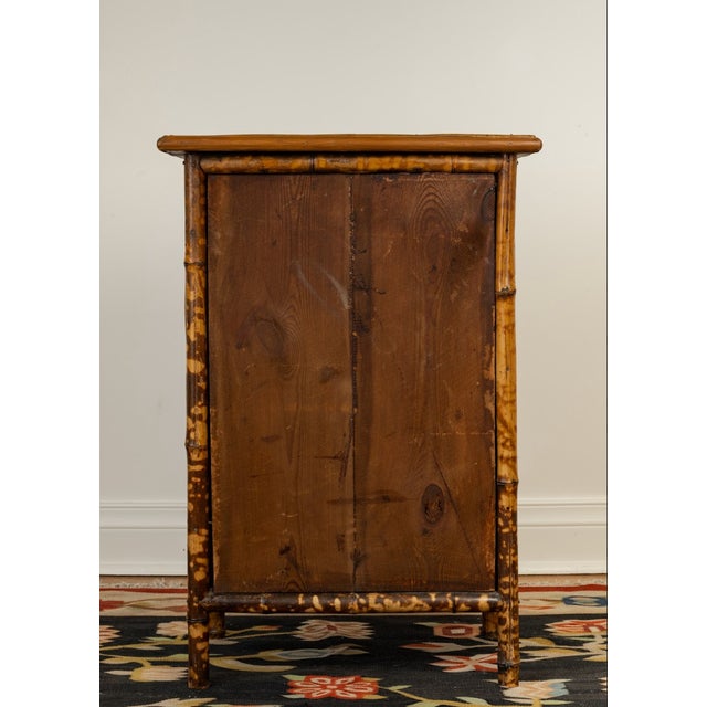 Brown Late 19th Century Victorian Tortoiseshell Bamboo Cabinet For Sale - Image 8 of 8