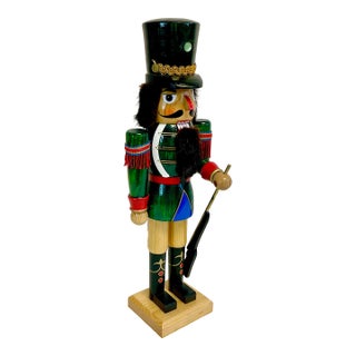 Mid-Century German Hollywood Regency Christmas Nutcracker With Sable Mink. For Sale