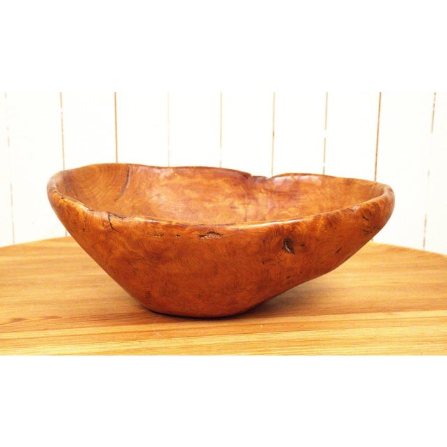 Large Swedish Folklore Birch Burl Wooden Bowl, 1890s For Sale - Image 14 of 14
