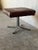 Animal Skin Square Patchwork Brown Leather Ottoman With Chrome Base Vintage Mid-Century Modern 1970s For Sale - Image 7 of 10